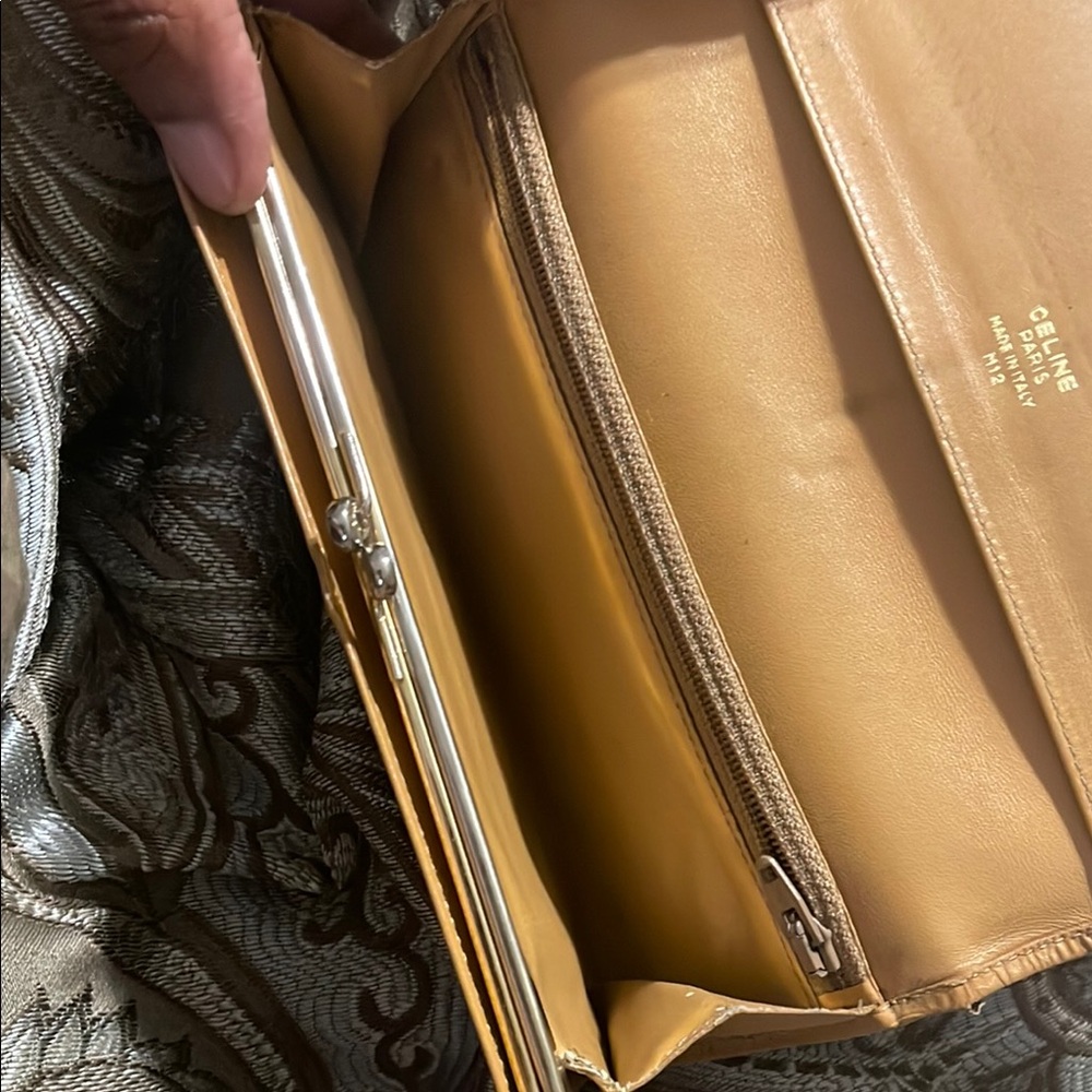 Celine Brown Monogram Wallet with Elegant Leather Trim - Picture 6 of 6